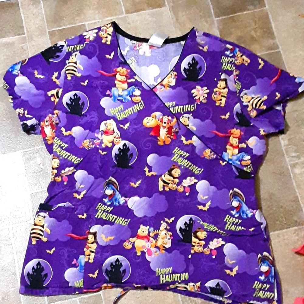 Disney Characters Scrub Top